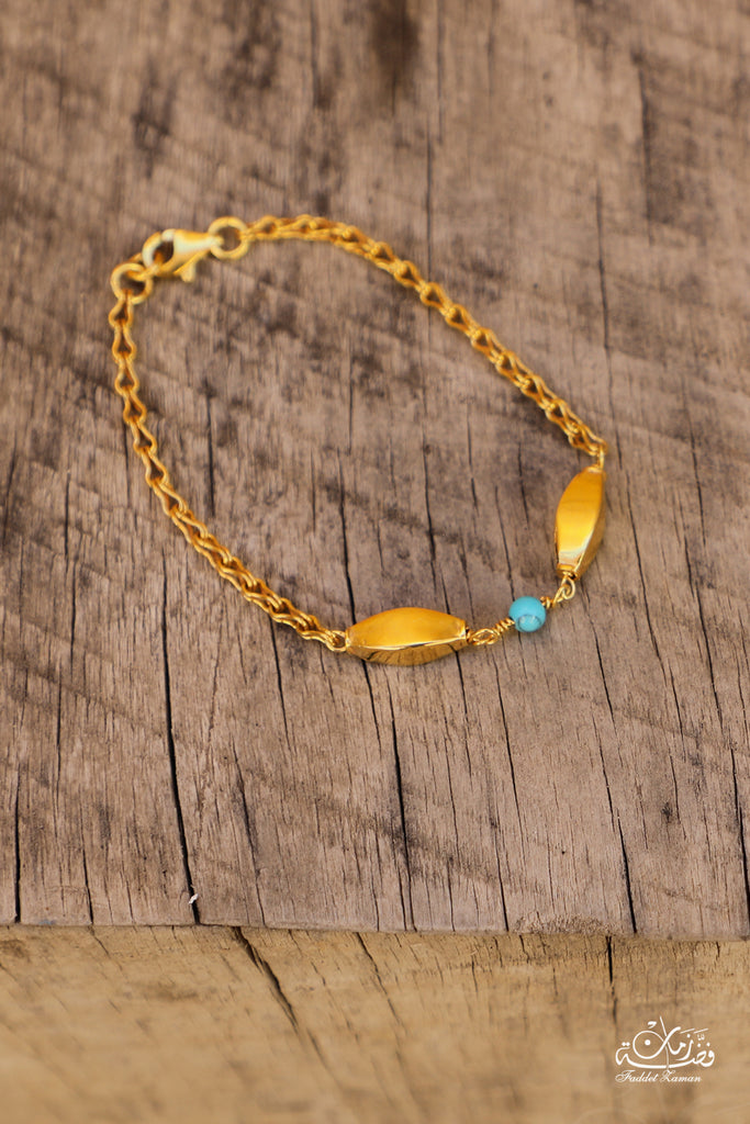Bedouin Olive Beads Bracelet Gold Plated