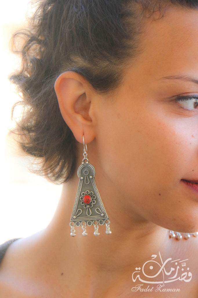 Bedouin Earring with Stone