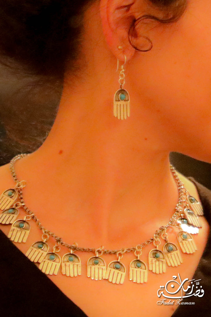 Necklace Kaf with Stone (Hand of Fatima)
