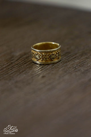 Ring Palestinian embroidery Gold Plated