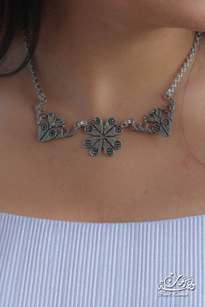 Hebron flower & amulet Necklace