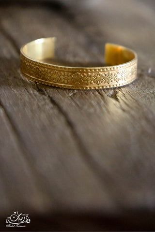 Palestinian embroidery Bracelet Gold Plated