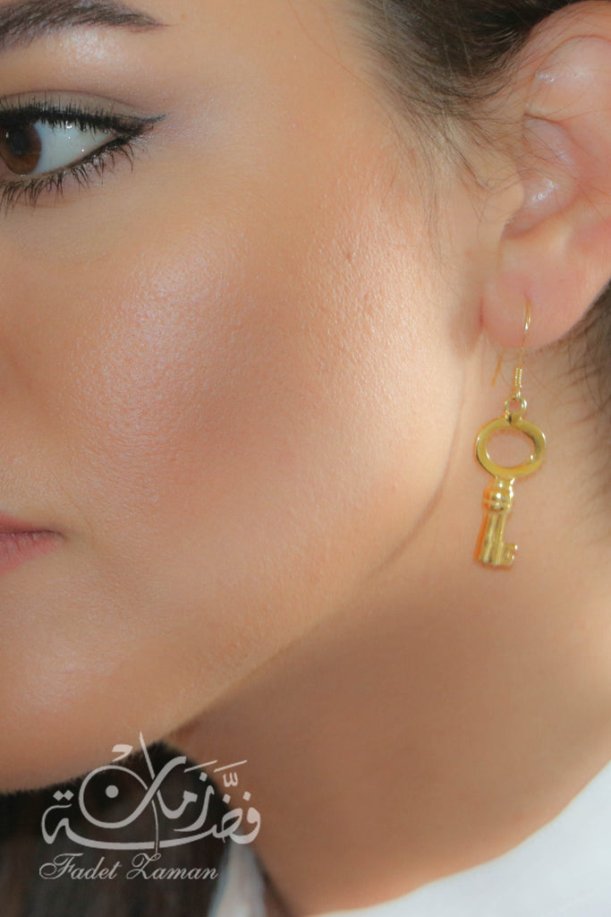 Earring Key Gold Plated